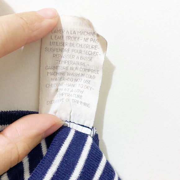 Le Chateau Striped Spaghetti Strap Tank Top Blue White XS - Picture 8 of 8